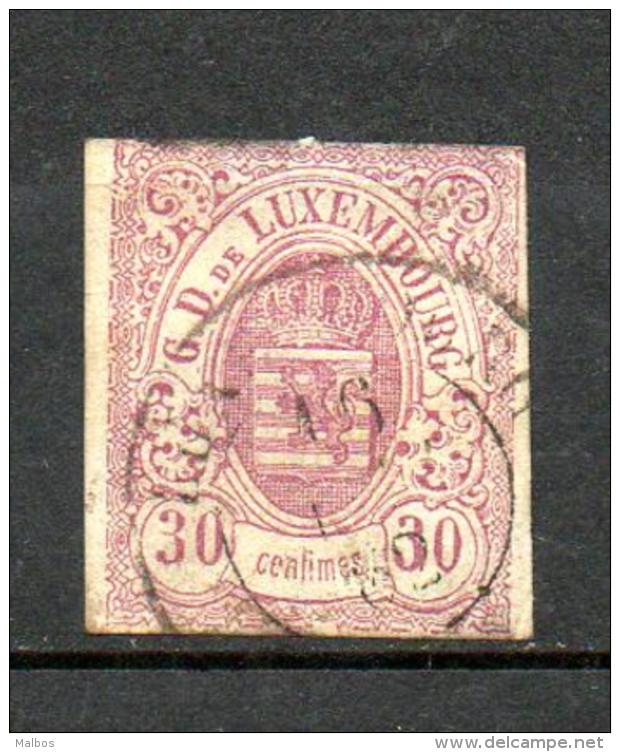 LUXEMBOURG 1859  (o)  Y&T N° 9 Defect Coupe         275e - 1859-1880 Stemmi