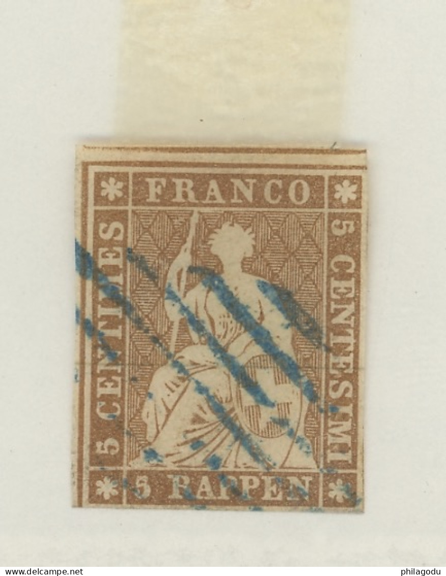 Helvétia, 26 D Ø,  (Zum 22 F) (papier Mince), Cote 2014= 1100 €, - Used Stamps