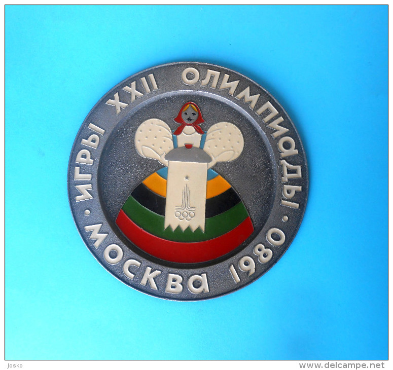 OLYMPIC GAMES MOSCOW 1980. - Beautifull Vintage Olympics Souvenir * Jeux Olympiques Olympia Olympiade Olimpici - Bekleidung, Souvenirs Und Sonstige