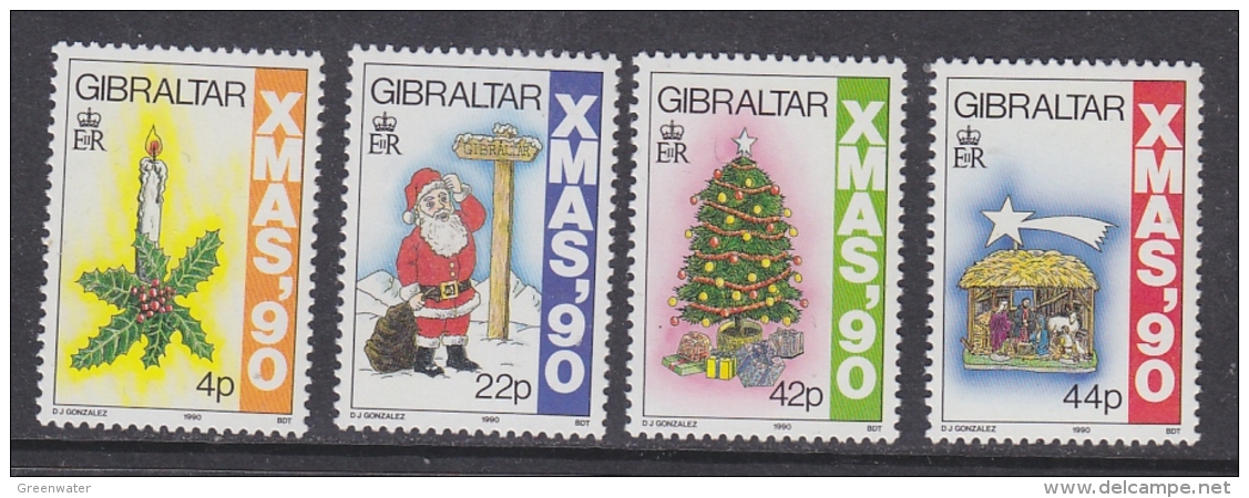 Gibraltar 1990 Christmas 4v ** Mnh (30358) - Gibraltar