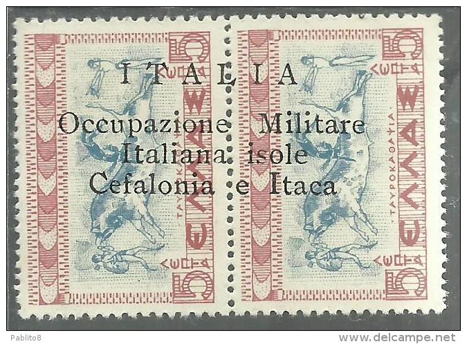 OCCUPAZIONE ITALIANA CEFALONIA E ITACA 1941 L 5 + 5 LEPTA MNH - Cefalonia & Itaca
