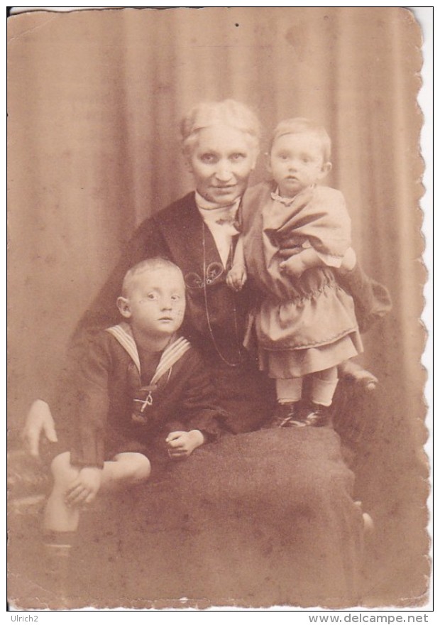 AK Foto Frau Mit Kleinen Kindern - Ca. 1910 (23347) - Gruppen Von Kindern Und Familien