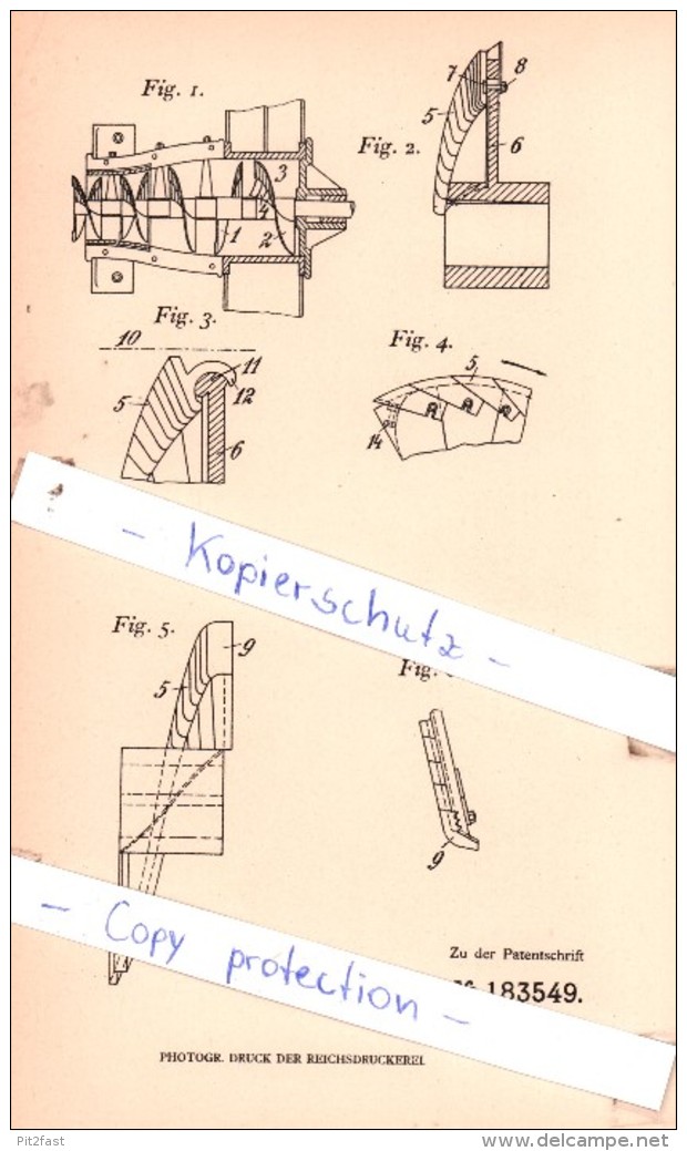 Original Patent  -  Richard Stavènicek In Holeschau, Mähren , 1906 , Schneckenmesser !!! - Documents Historiques