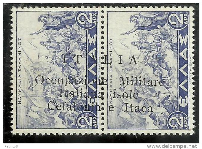 OCCUPAZIONE ITALIANA CEFALONIA E ITACA 1941 D 2 2 DRACME MNH - Cefalonia & Itaca