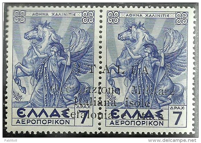 OCCUPAZIONE ITALIANA CEFALONIA E ITACA 1941 POSTA AEREA AIR MAIL D 7 7 DRACME MNH - Cefalonia & Itaca