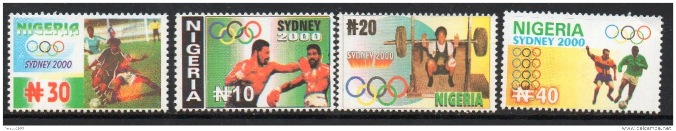 2000 Nigeria  Sydney Olympics Boxing Complete Set Of 4 MNH - Nigeria (1961-...)