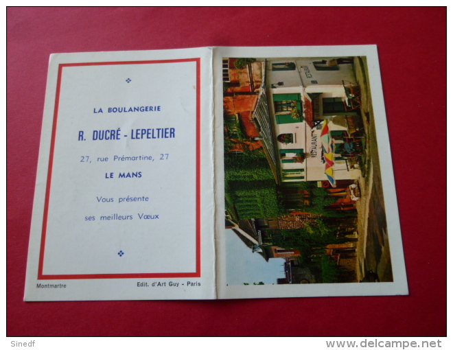 Calendrier De Poche Publicitaire 1970 LE MANS Boulangerie DUCRE LEPELTIER Rue Premartine  SARTHE - Tamaño Pequeño : 1961-70