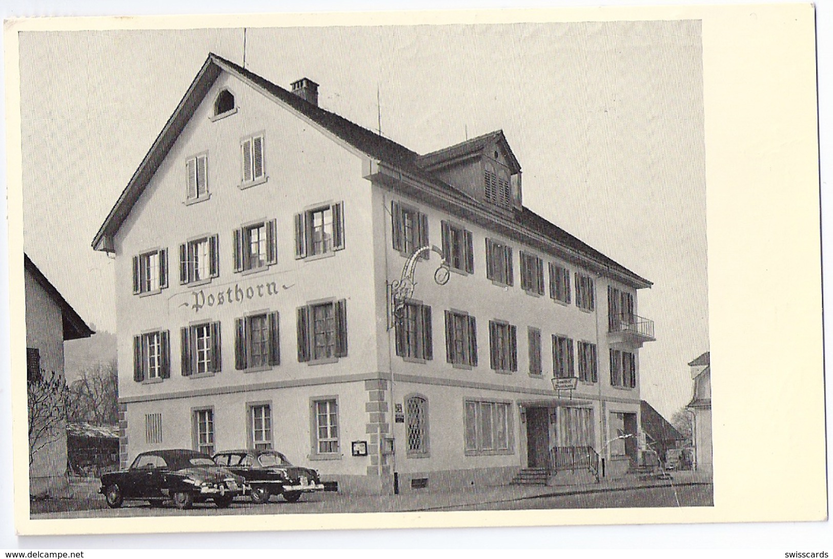 NEUENHOF: Gasthof Posthorn, Oldtimer ~1955 - Altri & Non Classificati