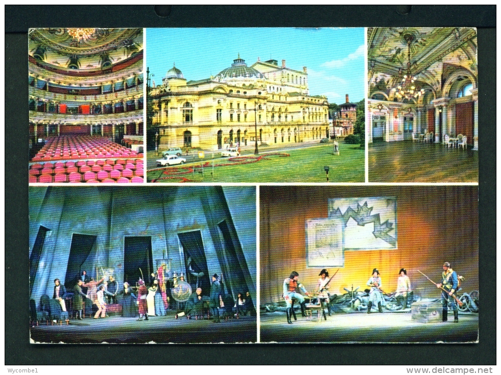 POLAND  -  Krakow  Theatre  Multi View  Used Postcard - Poland