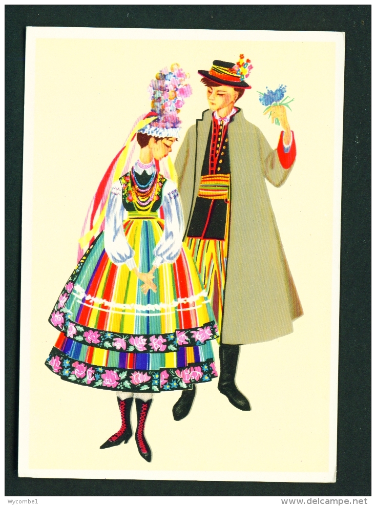 POLAND  -  Regional Costume  Lowicz Region  Unused Postcard - Trachten