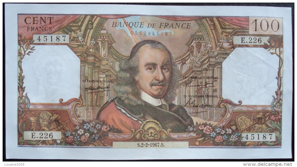 France - 100 Francs Corneille 2 2 1967 E 226 Splendides Lot Suite 2 Billets - 100 F 1964-1979 ''Corneille''