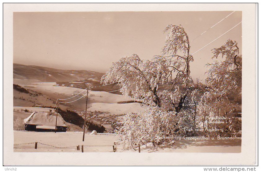 AK Blick Vom Aschberg Nach Sachsenberg Georgenthal U. Brunndöbra (23368) - Georgenthal