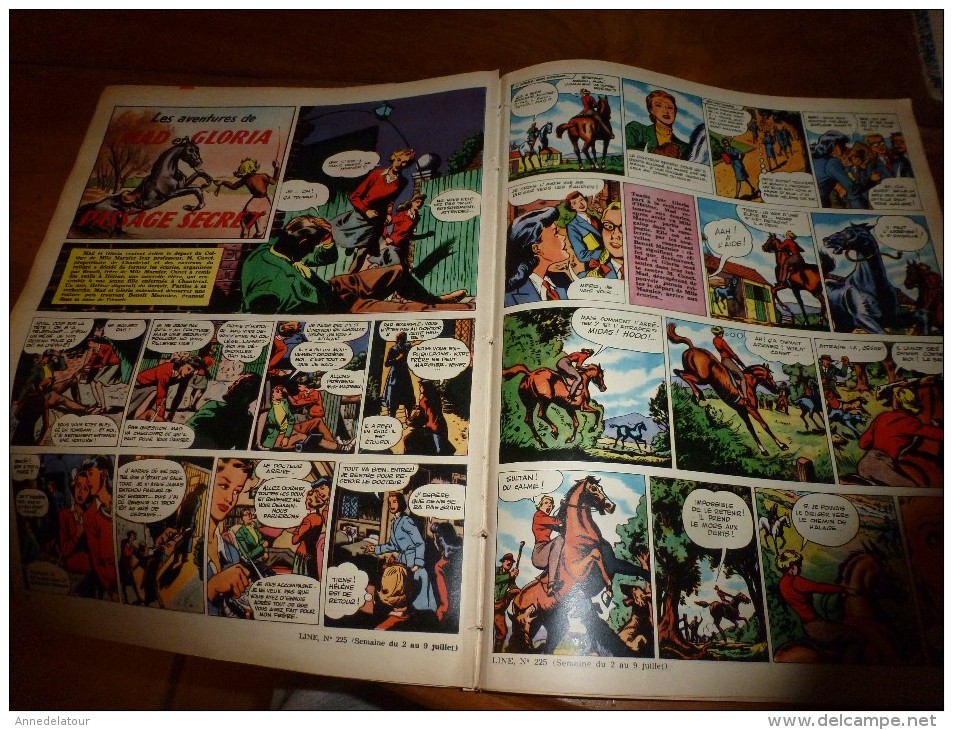 1960 LINE le journal des chics filles   Les 7 MIREILLE pour un poète;ELISABETH 1ere (dessins E. Aidans);GELINOTTE,Pégase