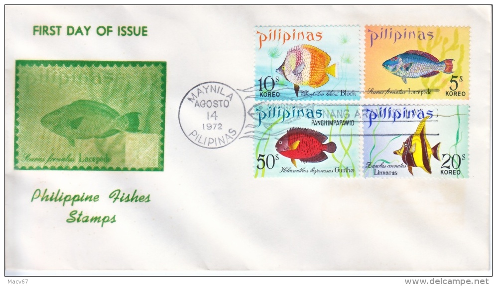PHILIPPENES   FDC  COVER    FISHES - Fishes