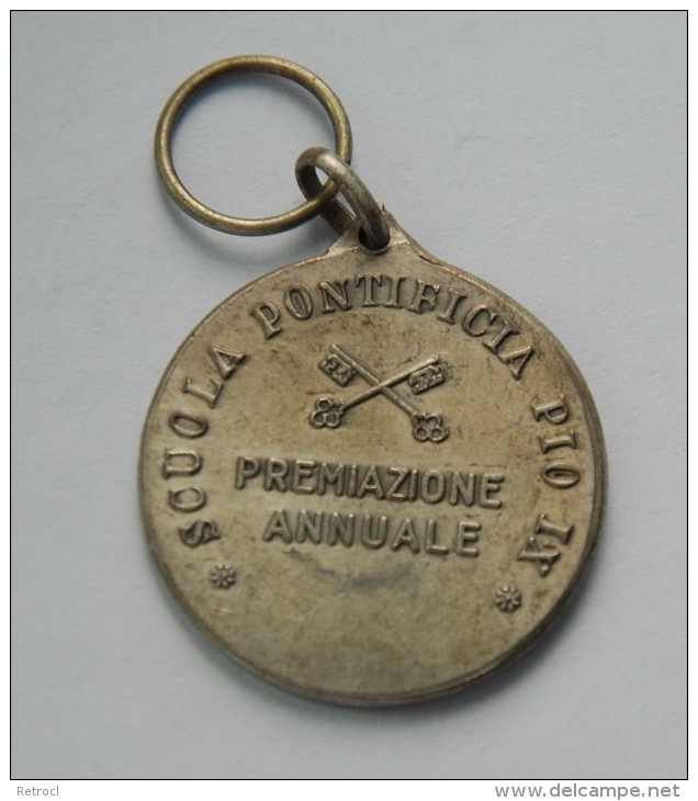 Medal Vaticano - Premio Annuale Scuola Pontificia Pio IX - Signed MISTRUZZI - Royaux/De Noblesse