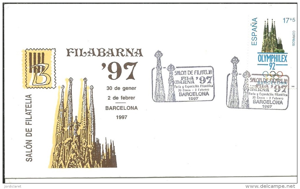 POSTMARKET  ESPAÑA GAUDI  SAGRADA FAMILIA 1997 - Otros & Sin Clasificación