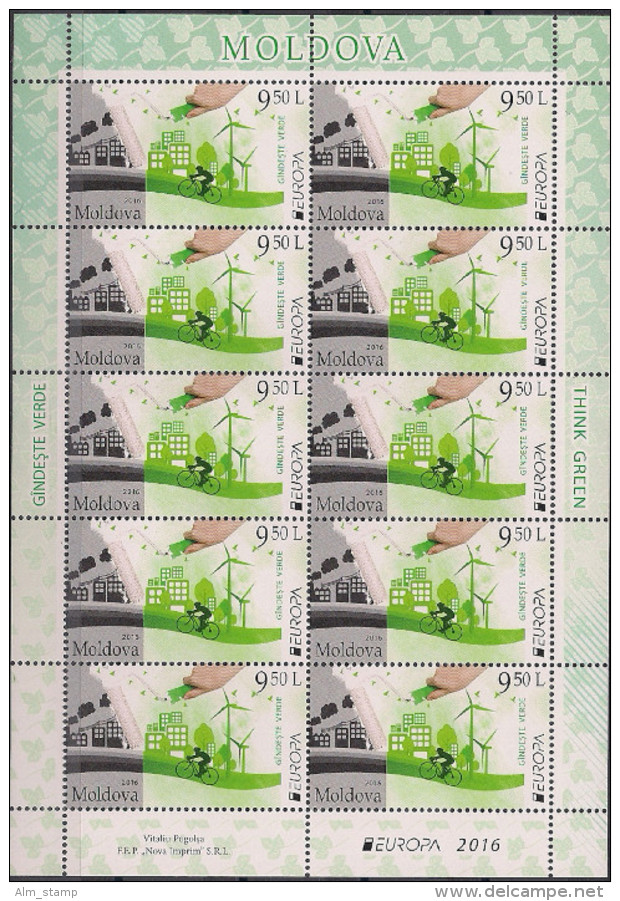 2016 Moldawien Moldova Sheet Ni. 948-9 **MNH  Europa - 2016