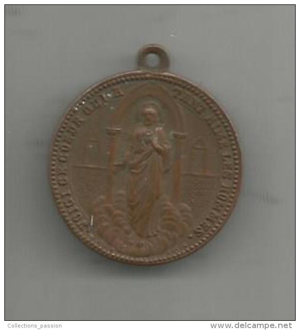 G-I-E , Médaille , Religion , Voici Ce Coeur Qui A Tant Aimé Les Hommes , 2 Scans , 7g , Diam. : 2.5 - Autres & Non Classés