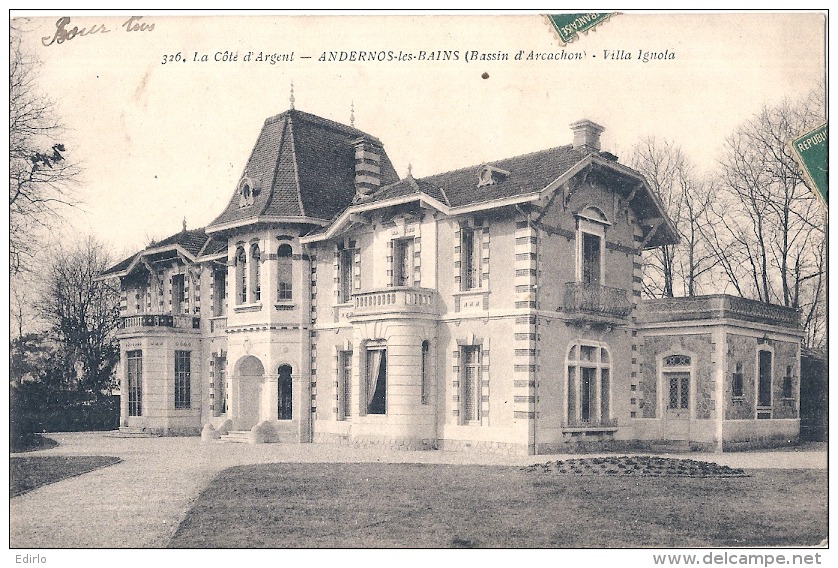 ANDERNOS  Les Bains Villa Ignola Timbrée TTBE - Andernos-les-Bains