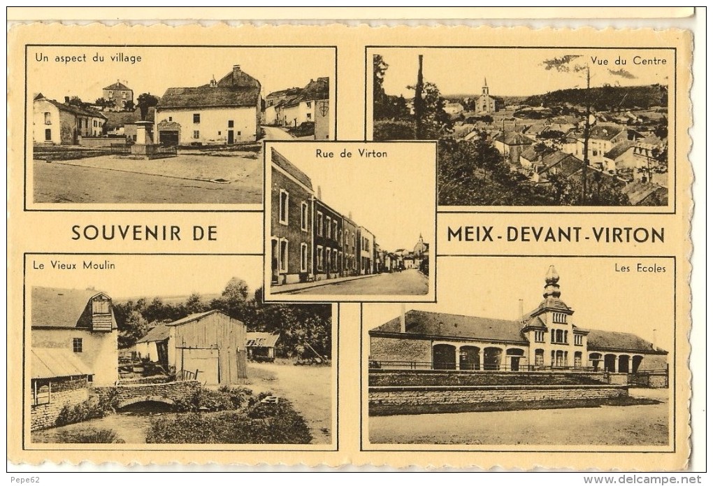 Meix- Devant- Virton- Souvenir- 5 Vues-cpsm - Meix-devant-Virton