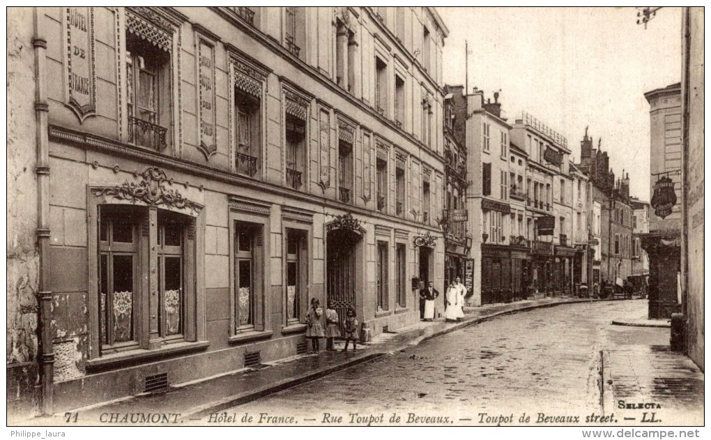 CHAUMONT, Haute Marne, France; Hotel De France , Rue Toupot De Beveaux, 00-10s   (carte Animée)--voir 2 Scans - Chaumont