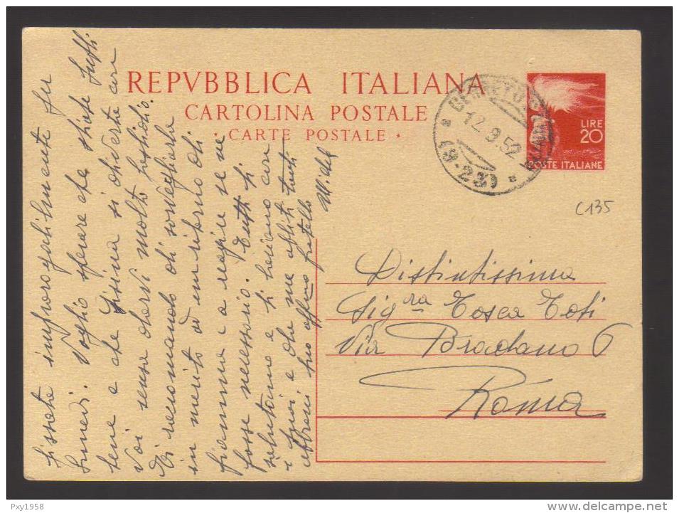 6267-Cartolina Postale Postal Stationery Filagrano C135 Usata - Stamped Stationery