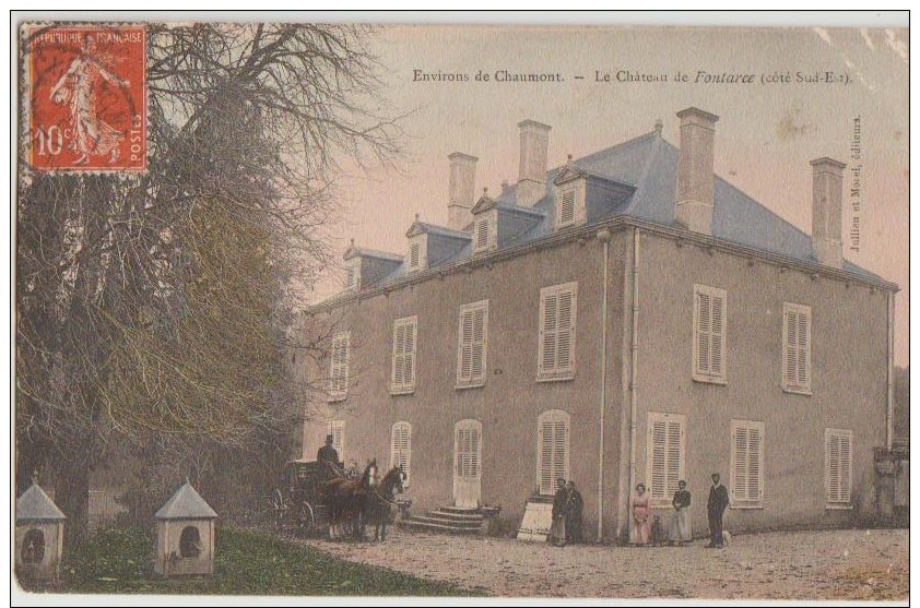 CPA 52 CHAUMONT Environs Le Château De Pontarcé Carte Colorisée 1905 - Chaumont