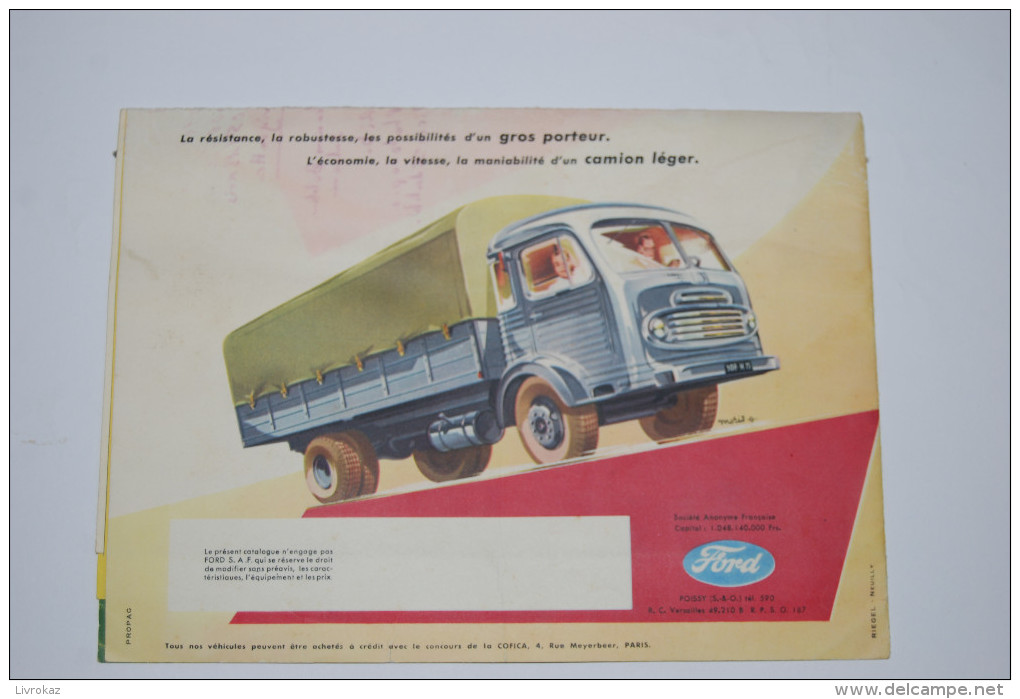 Ford, Véhicules Indstriels à Huile Lourde, Cargo 5 T, Hercules, Remorqueur 10 T, Non Daté, 49 X 64 Cm, TBE, Poissy - Automobile