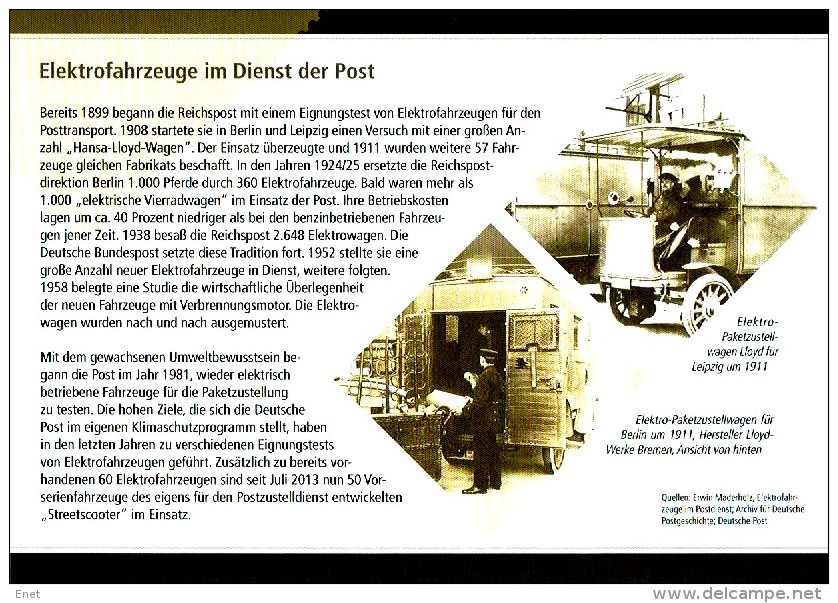 Bundesrepublik Deutschland 2013 -  Postfahrzeuge.- MiNr 3007 - Autos