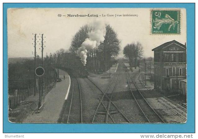 CPA Chemin De Fer Arrivée Du Train En Gare De MORET SUR LOING 77 - Moret Sur Loing