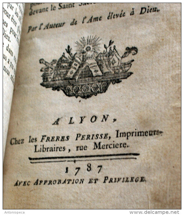 FRANCE - ANTICO MESSALE "L'AME INTERIEURE ET L'AME SEULE " 1787 - 1701-1800