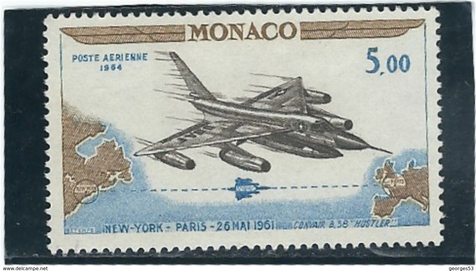 MONACO     POSTE AERIENNE -    N° 82  (o)       Valeur YT : 3,00 € - Oblitérés