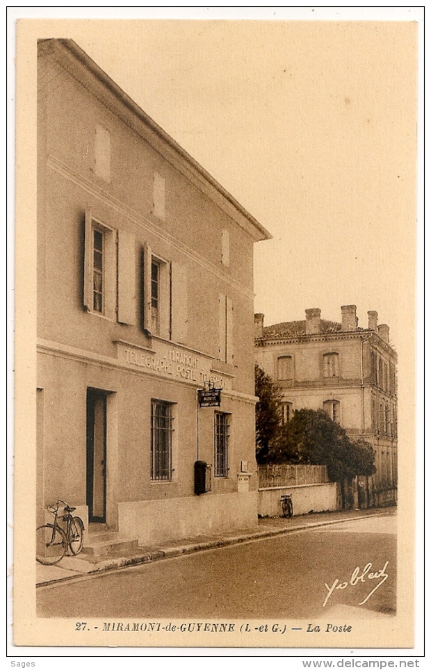 MIRAMONT DE GUYENNE. LA POSTE. LOT ET GARONNE. - Autres & Non Classés