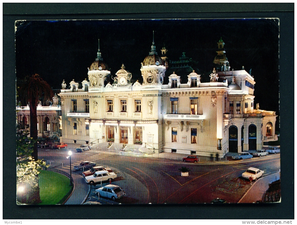 MONACO  -  Illuminated Casino  Used Postcard - Casino