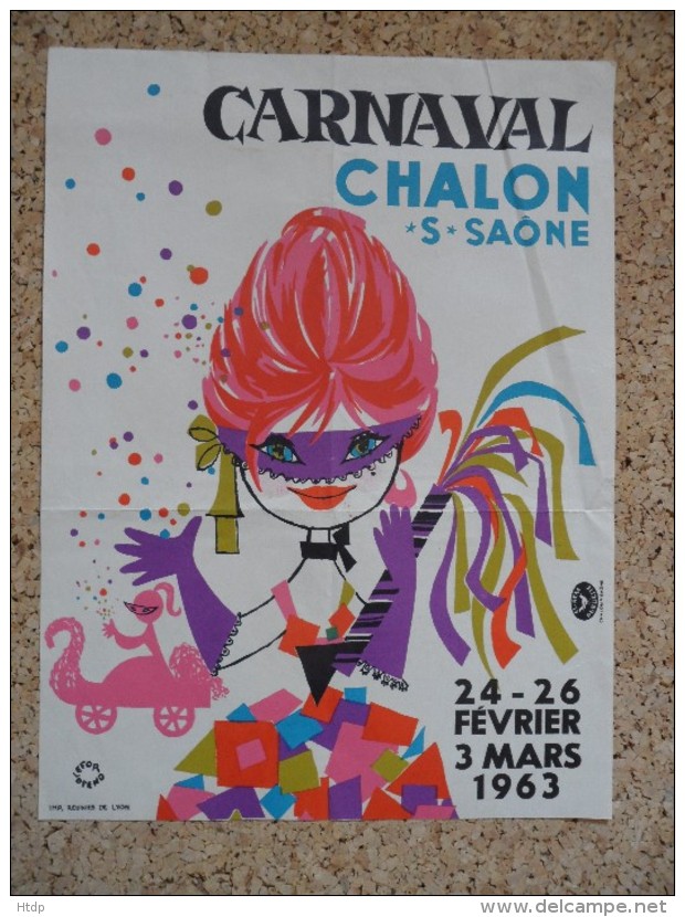 Chalon Sur Saone, Carnaval 1963 - Manifesti