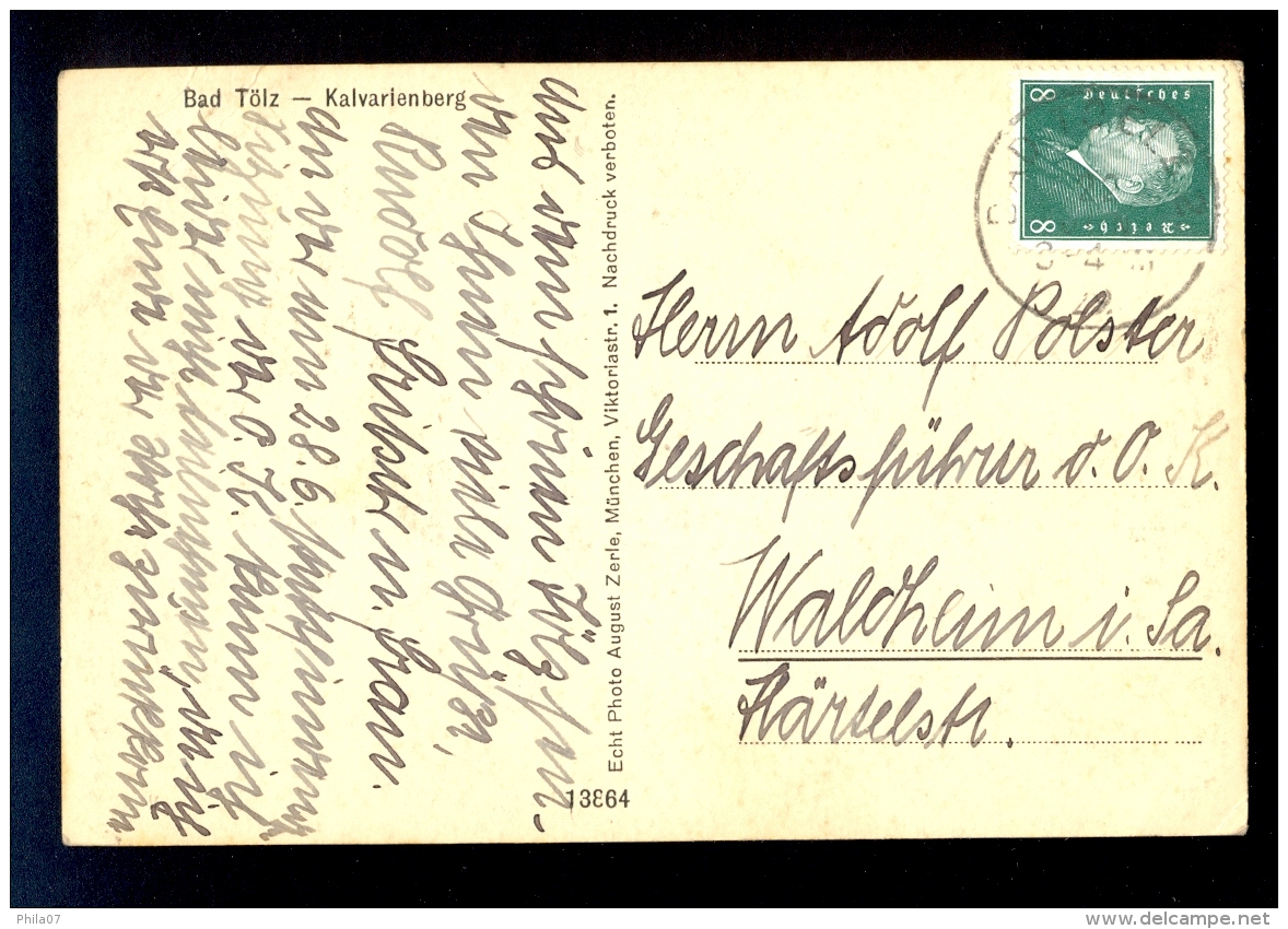 Bad Tolz - Kalvarienberg / Postcard Circulated, 2 Scans - Bad Toelz