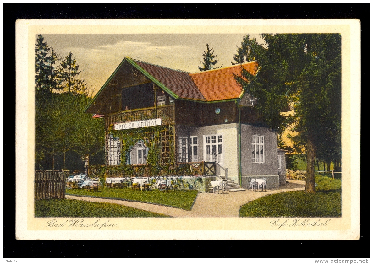 Bad Worishofen Cafe Zillcrthal / Postcard Circulated, 2 Scans - Bad Woerishofen
