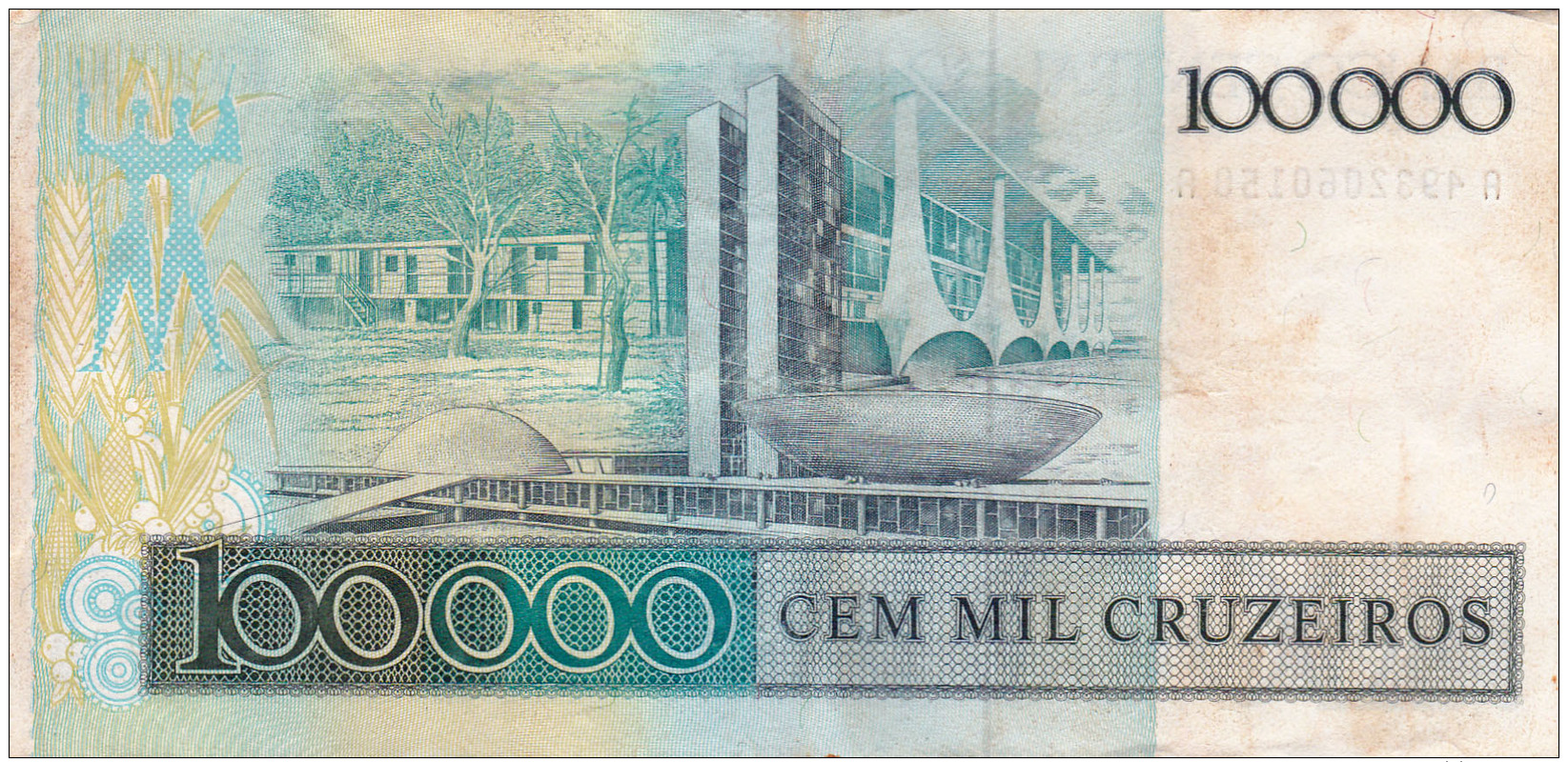 BRESIL - BILLET DE 100 000  CRUZEIROS - 1985 - Brésil