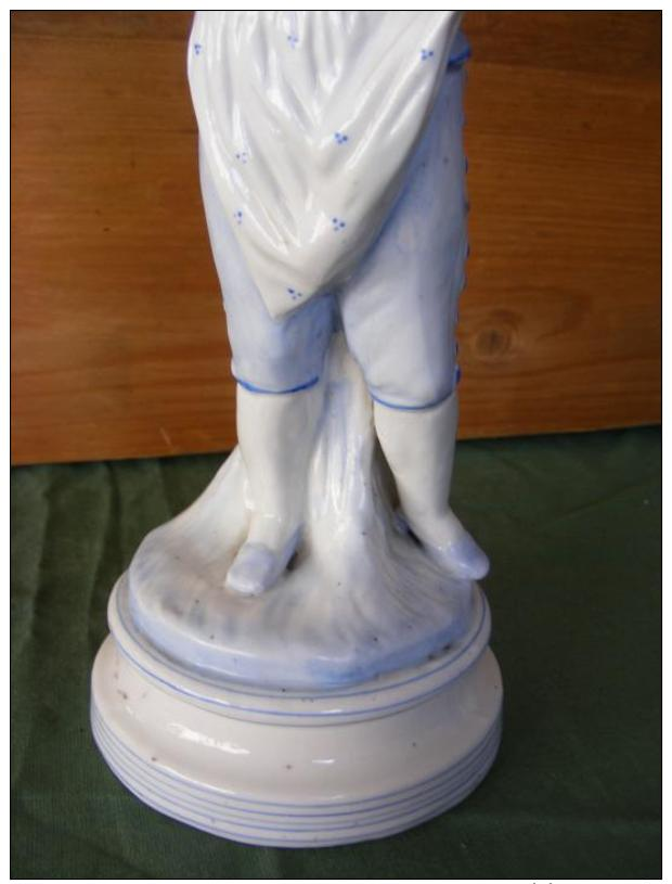 Belle Statuette Vieux Bruxelles, Du XIX°, Porcelaine, Cuisinier. - Autres & Non Classés