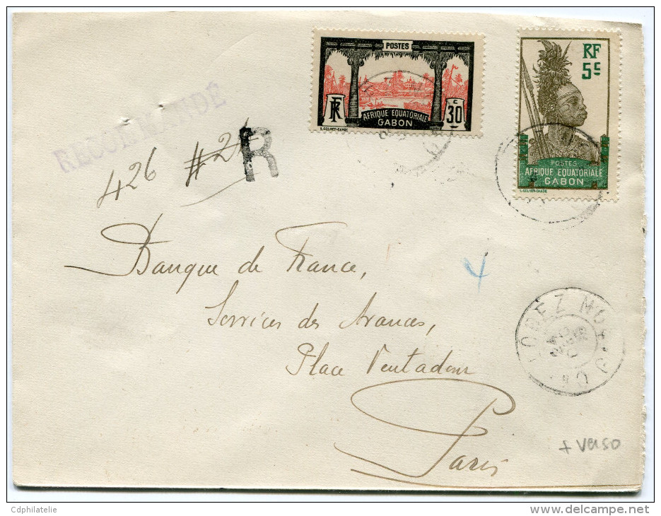 GABON LETTRE RECOMMANDEE DEPART CAP LOPEZ 24 DEC 15 GABON POUR LA FRANCE - Covers & Documents