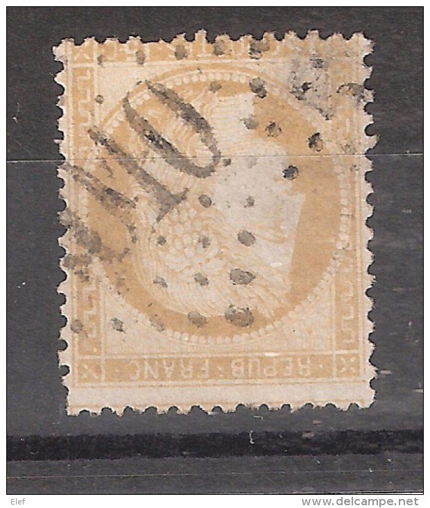 CERES N° 55, 15 C Bistre Obl GC 5010 , Bureau De AUMALE, Alger  ,  Algérie, INDICE 11 , Frappe Moyenne ,TB - 1871-1875 Ceres