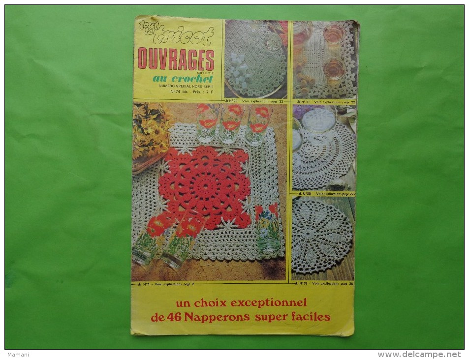 Tout Le Tricot Ouvrages N°74 Bis 15 Feuilles De Modeles De Napperons  (incomplet) - Magazines & Catalogues