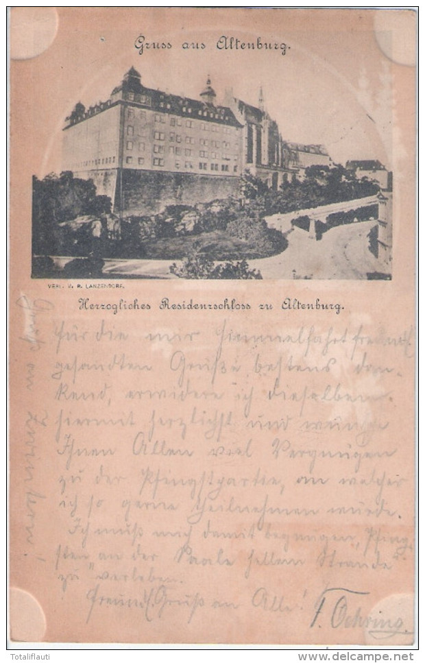 Gruss Aus ALTENBURG Herzog Liches Residenzschloß Vorläufer 8.6.1889 N Eisenach Gelaufen - Altenburg