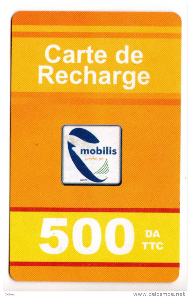 ALGERIE Prepayée MOBILIS Date 31/12/2007 - Algerien