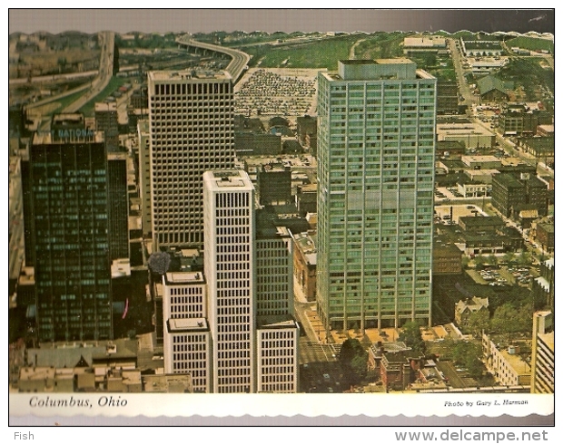 United States & Bilhete Postal, Aerial View, Columbus Ohio, Frankfurt W. Germany  1980 (12) - Columbus
