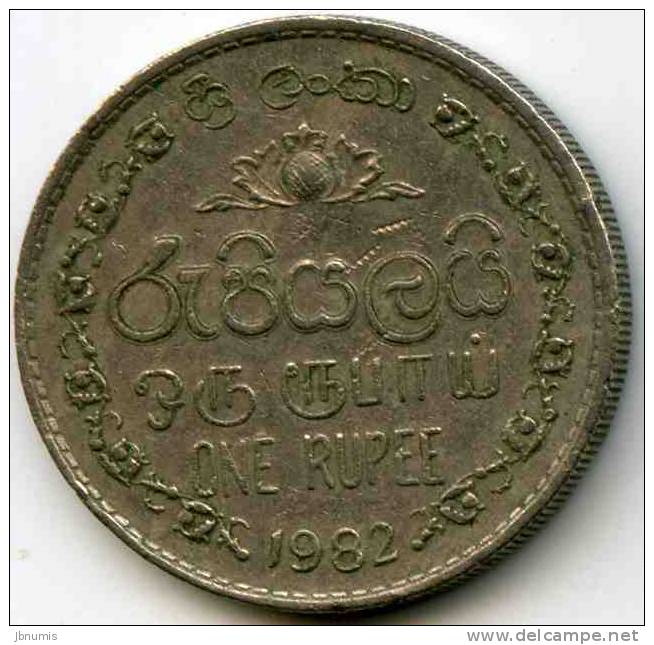 Sri Lanka 1 Rupee 1982 KM 136.2 - Sri Lanka (Ceylon)