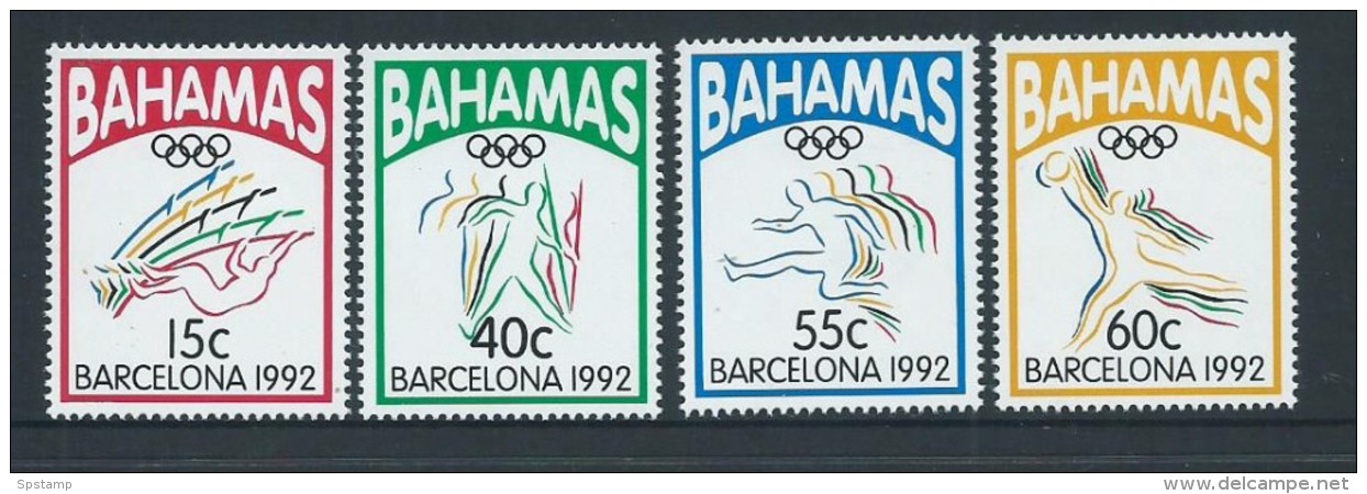 Bahamas 1992 Barcelona Olympic Games Set 4 MNH - 1859-1963 Crown Colony