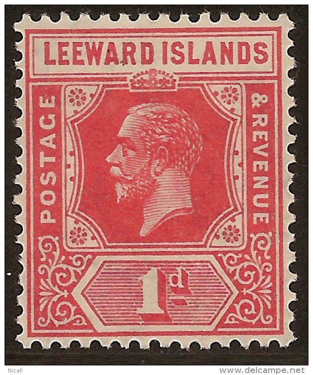 LEEWARD IS 1921 1d KGV SG 60 HM #UR263 - Leeward  Islands