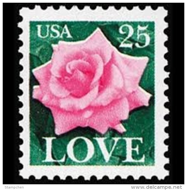 USA 1988 Love Rose Stamp #2378 Flower Post - Roses