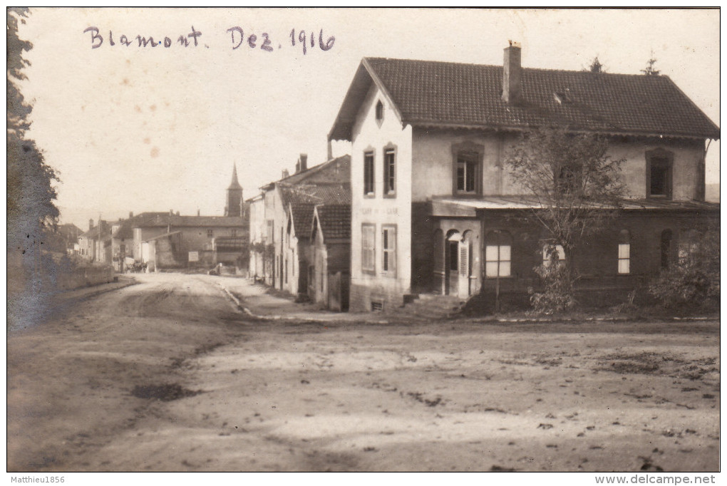 CP Photo Décembre 1916 BLAMONT - Une Rue, L'hopital (A146, Ww1, Wk 1) - Blamont